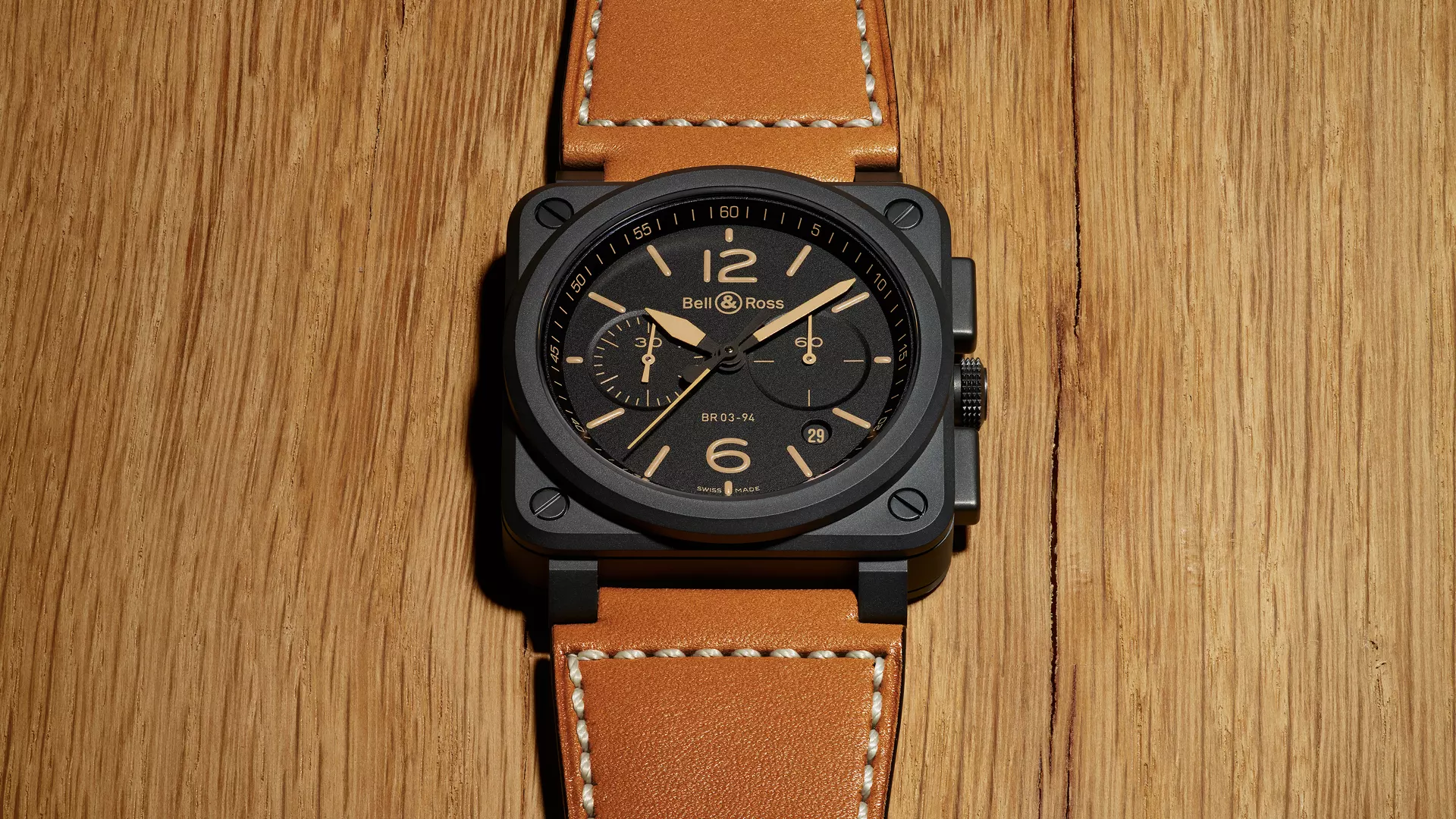 Men's watch / unisex  BELL & ROSS, BR 03-94 Heritage / 42mm, SKU: BR0394-HERI-CE | watchphilosophy.co.uk