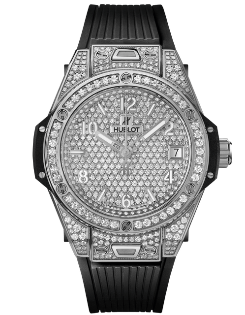 Men's watch / unisex HUBLOT, One Click Steel Full Pave / 39mm, SKU: 465.SX.9010.RX.1604 | watchphilosophy.co.uk