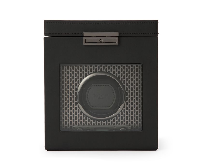 WOLF 1834, Axis Single Watch Winder With Storage, SKU: 469203 | watchphilosophy.co.uk