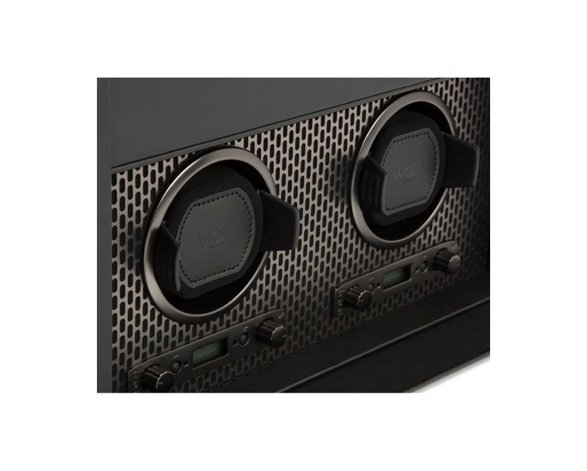 WOLF 1834, Axis Double Watch Winder With Storage, SKU: 469303 | watchphilosophy.co.uk