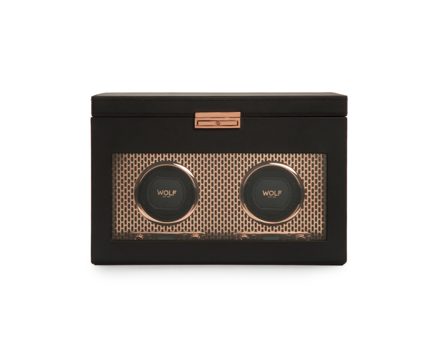 WOLF 1834, Axis Double Watch Winder With Storage, SKU: 469316 | watchphilosophy.co.uk