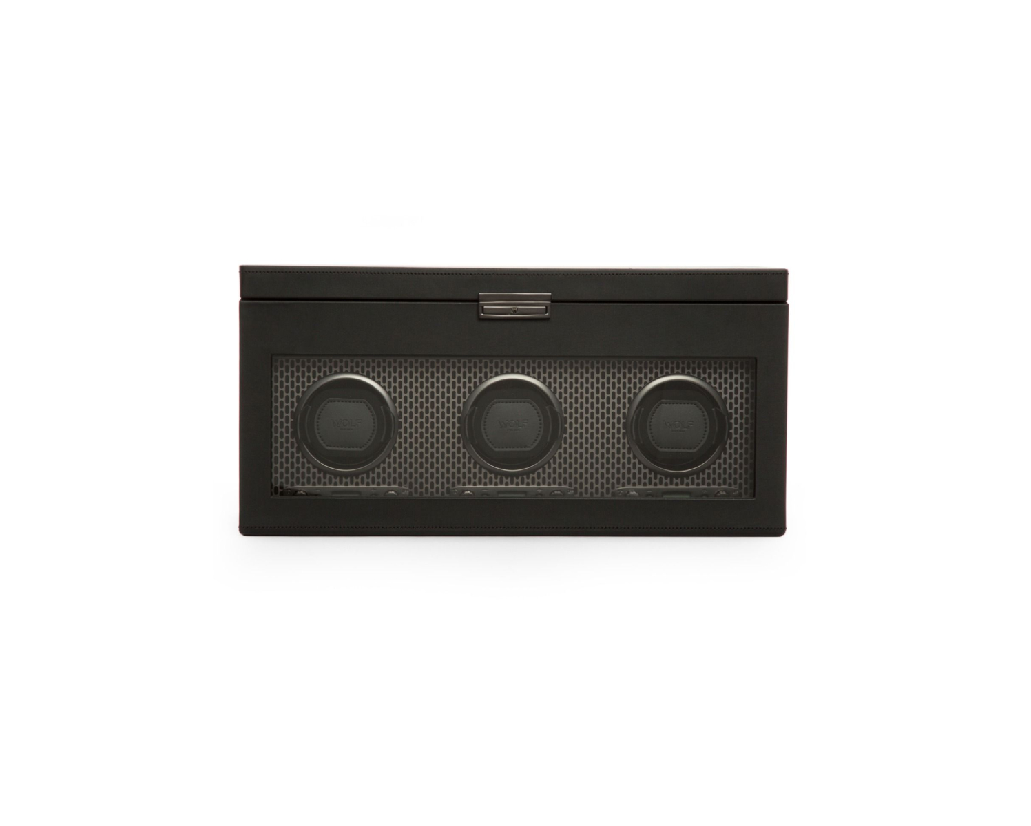 WOLF 1834, Axis Triple Watch Winder With Storage, SKU: 469403 | watchphilosophy.co.uk