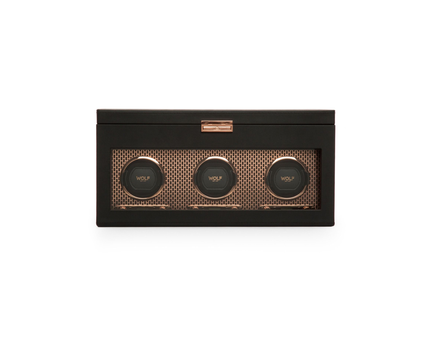WOLF 1834, Axis Triple Watch Winder With Storage, SKU: 469416 | watchphilosophy.co.uk