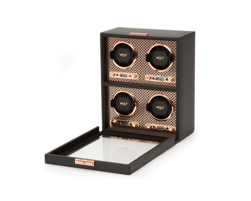 WOLF 1834, Axis 4pc Watch Winder, SKU: 469516 | watchphilosophy.co.uk