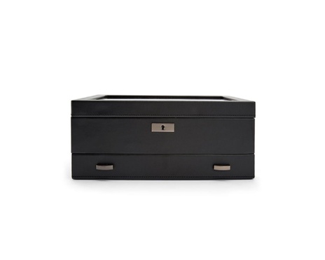 WOLF 1834, Axis 10pc Watch Box With Drawer, SKU: 488203 | watchphilosophy.co.uk