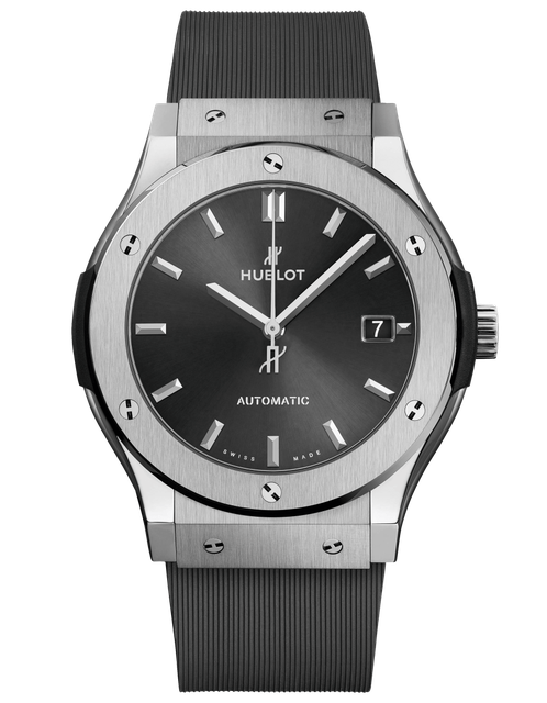 Men's watch / unisex HUBLOT, Classic Fusion Racing Grey Titanium / 45mm, SKU: 511.NX.7071.RX | watchphilosophy.co.uk