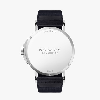 Men's watch / unisex  NOMOS GLASHÜTTE, Ahoi Neomatik 38 Date Sky / 38.5mm, SKU: 516 | watchphilosophy.co.uk