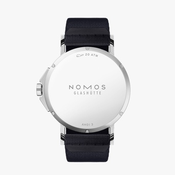 Men's watch / unisex NOMOS GLASHÜTTE, Ahoi Neomatik 38 Date Sky / 38.5mm, SKU: 516 | watchphilosophy.co.uk