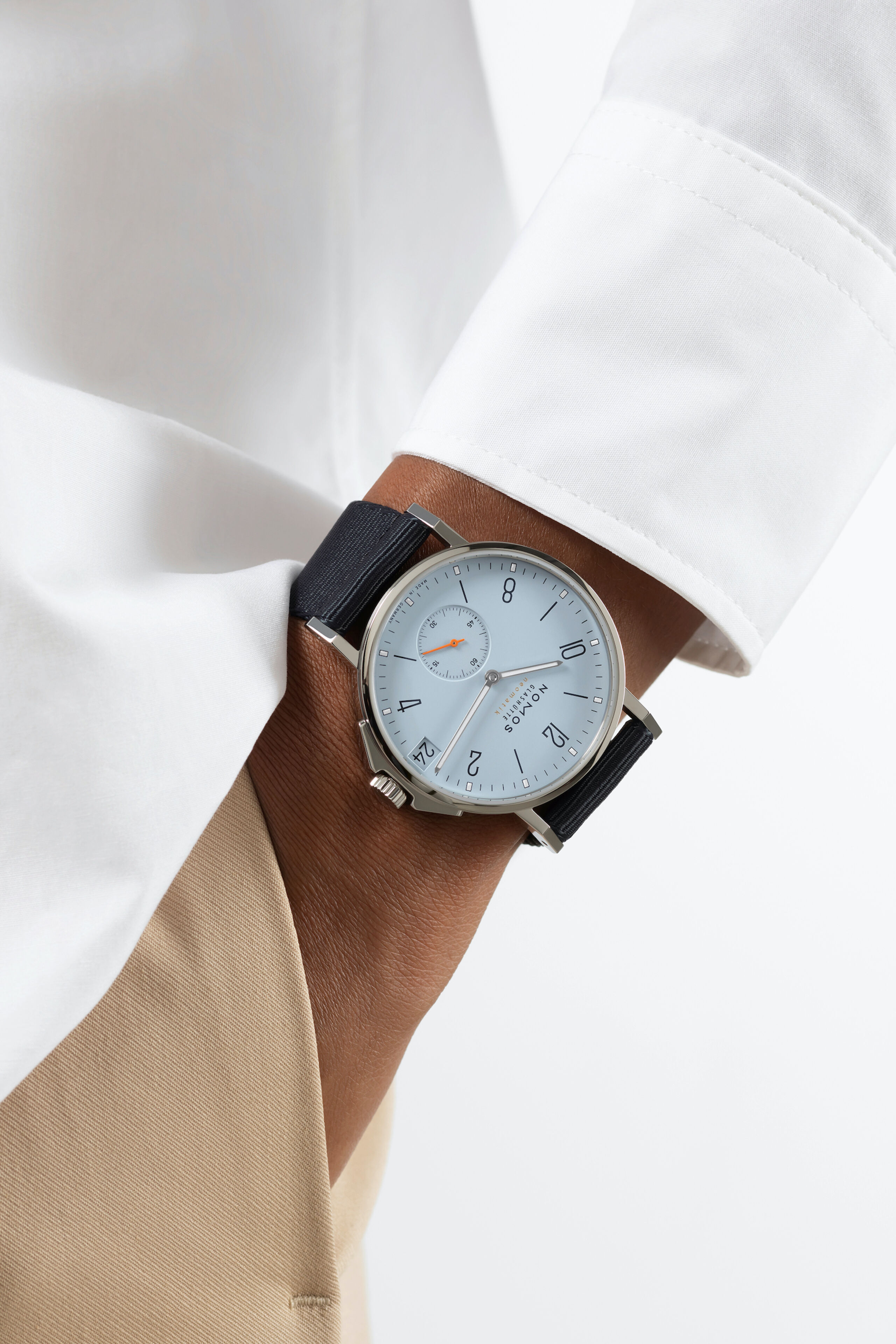 Men's watch / unisex NOMOS GLASHÜTTE, Ahoi Neomatik 38 Date Sky / 38.5mm, SKU: 516 | watchphilosophy.co.uk