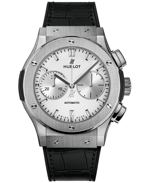 Men's watch / unisex HUBLOT, Classic Fusion Chronograph Titanium Opalin / 45mm, SKU: 521.NX.2611.LR | watchphilosophy.co.uk