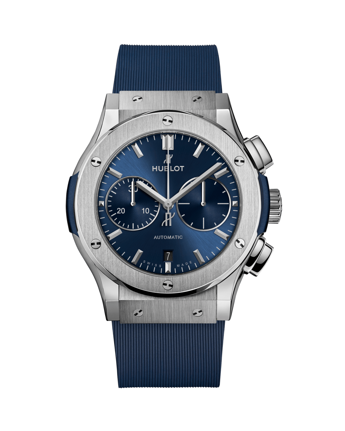 Men's watch / unisex  HUBLOT, Classic Fusion Chronograph Titanium Blue / 45mm, SKU: 521.NX.7170.RX | watchphilosophy.co.uk