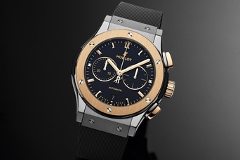 Men's watch / unisex HUBLOT, Classic Fusion Chronograph Titanium King Gold / 42mm, SKU: 541.NO.1181.RX | watchphilosophy.co.uk