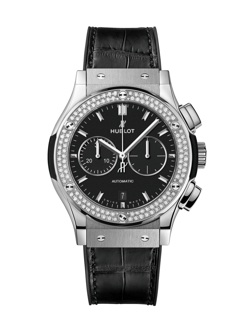 Men's watch / unisex HUBLOT, Classic Fusion Chronograph Titanium Diamonds / 42mm, SKU: 541.NX.1171.LR.1104 | watchphilosophy.co.uk