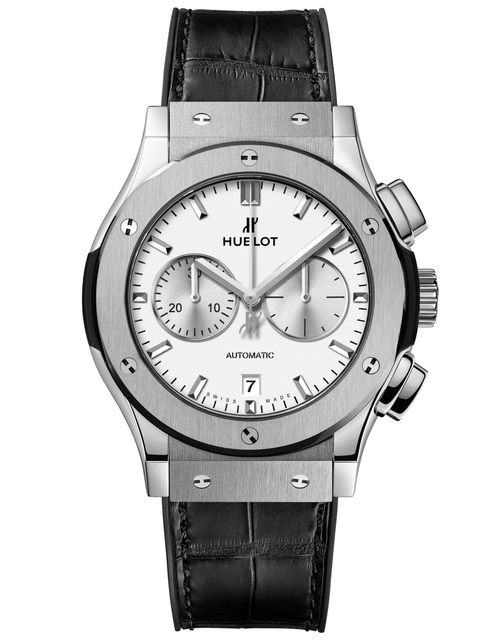 Men's watch / unisex HUBLOT, Classic Fusion Chronograph Titanium Opalin / 42mm, SKU: 541.NX.2611.LR | watchphilosophy.co.uk