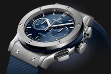 Men's watch / unisex HUBLOT, Classic Fusion Chronograph Titanium Blue / 42mm, SKU: 541.NX.7170.RX | watchphilosophy.co.uk