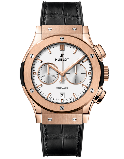 Men's watch / unisex HUBLOT, Classic Fusion Chronograph King Gold Opalin / 42mm, SKU: 541.OX.2611.LR | watchphilosophy.co.uk