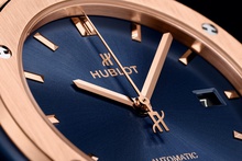 Men's watch / unisex HUBLOT, Classic Fusion King Gold Blue / 42mm, SKU: 542.OX.7180.RX | watchphilosophy.co.uk