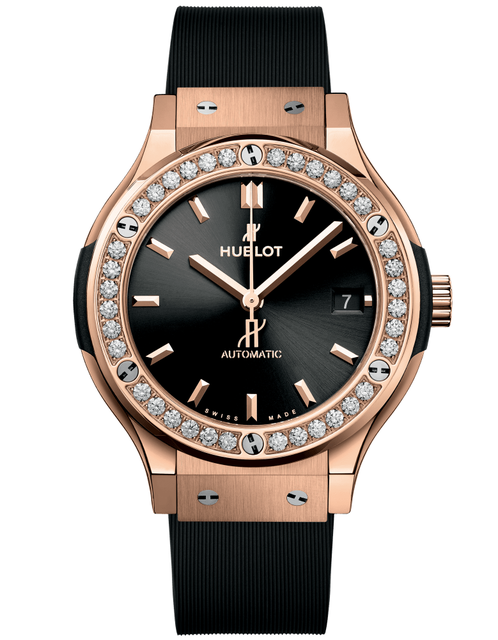 Men's watch / unisex HUBLOT, Classic Fusion King Gold Diamonds / 38mm, SKU: 565.OX.1480.RX.1204 | watchphilosophy.co.uk