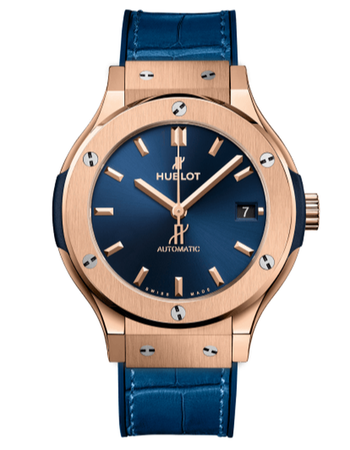 Men's watch / unisex HUBLOT, Classic Fusion King Gold Blue / 38mm, SKU: 565.OX.7180.LR | watchphilosophy.co.uk