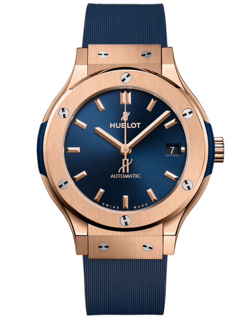 Men's watch / unisex HUBLOT, Classic Fusion King Gold Blue / 38mm, SKU: 565.OX.7180.RX | watchphilosophy.co.uk