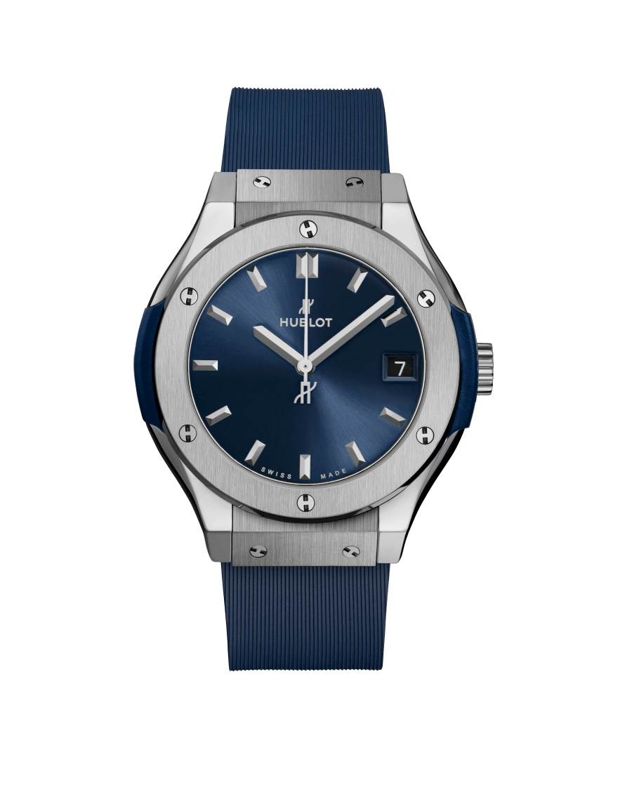 Ladies' watch HUBLOT, Classic Fusion Titanium Blue / 33mm, SKU: 581.NX.7170.RX | watchphilosophy.co.uk