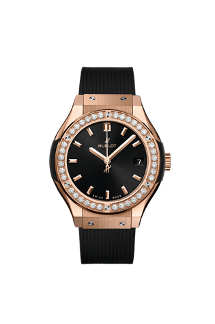 Men's watch / unisex  HUBLOT, Classic Fusion King Gold Diamonds / 33mm, SKU: 581.OX.1480.RX.1104 | watchphilosophy.co.uk