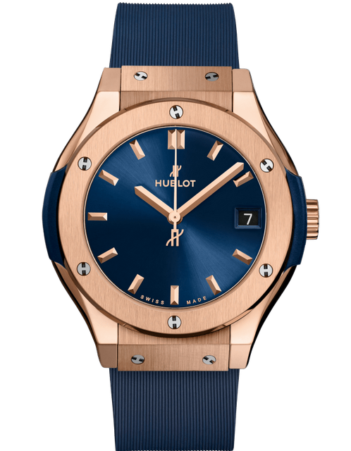 Ladies' watch HUBLOT, Classic Fusion King Gold Blue / 33mm, SKU: 581.OX.7180.RX | watchphilosophy.co.uk
