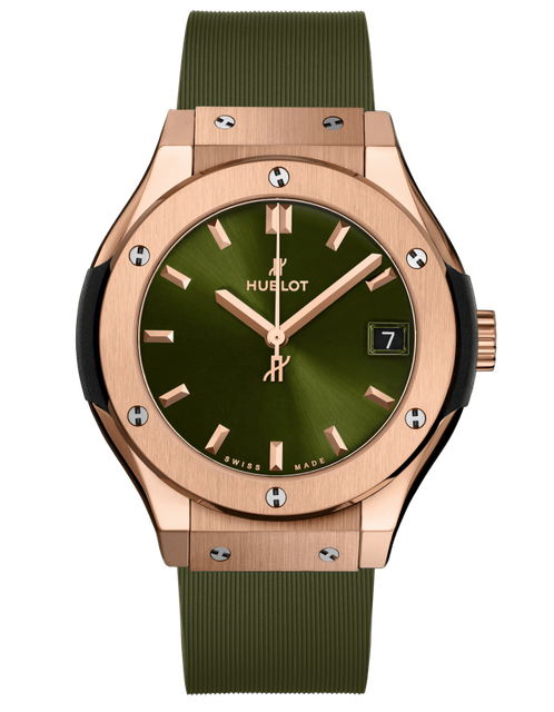 Ladies' watch HUBLOT, Classic Fusion King Gold Green / 33mm, SKU: 581.OX.8980.RX | watchphilosophy.co.uk