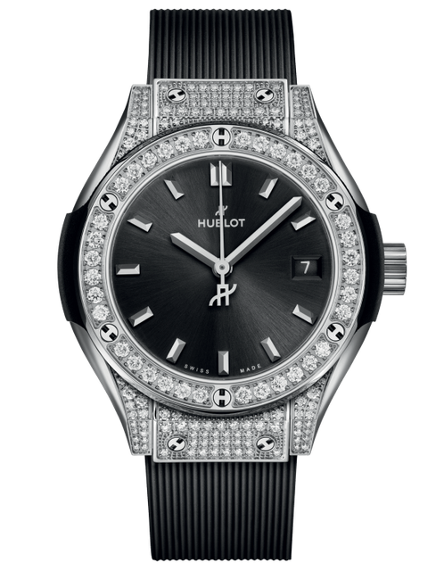 Ladies' watch HUBLOT, Classic Fusion Titanium Pave / 29mm, SKU: 591.NX.1470.RX.1604 | watchphilosophy.co.uk