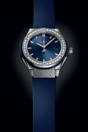 Ladies' watch HUBLOT, Classic Fusion Titanium Blue Diamonds / 29mm, SKU: 591.NX.7170.RX.1204 | watchphilosophy.co.uk