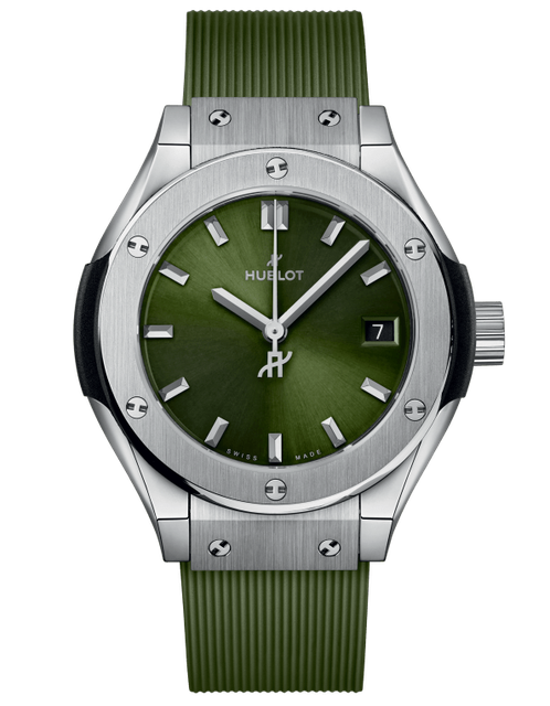 Ladies' watch HUBLOT, Classic Fusion Titanium Green / 29mm, SKU: 591.NX.8970.RX | watchphilosophy.co.uk