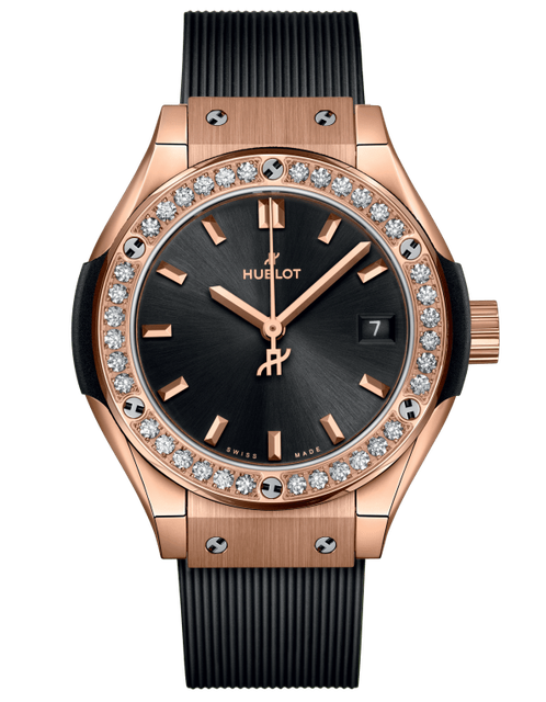 Ladies' watch HUBLOT, Classic Fusion King Gold Diamonds / 29mm, SKU: 591.OX.1480.RX.1204 | watchphilosophy.co.uk