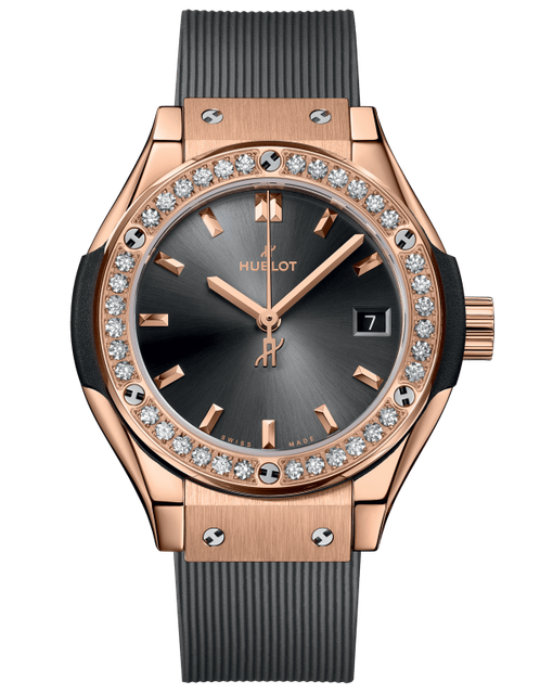 Ladies' watch HUBLOT, Classic Fusion Racing Grey King Gold Diamonds / 29mm, SKU: 591.OX.7080.RX.1204 | watchphilosophy.co.uk