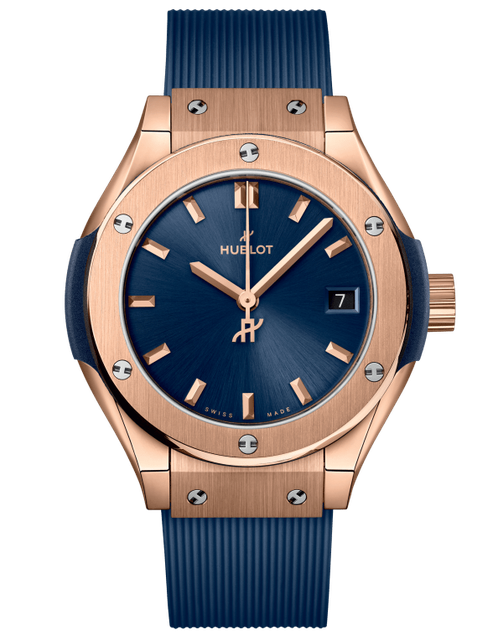 Ladies' watch HUBLOT, Classic Fusion King Gold Blue / 29mm, SKU: 591.OX.7180.RX | watchphilosophy.co.uk