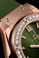 Ladies' watch HUBLOT, Classic Fusion King Gold Green Diamonds / 29mm, SKU: 591.OX.8980.RX.1204 | watchphilosophy.co.uk