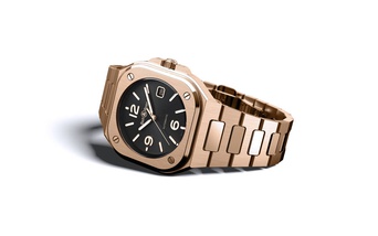Men's watch / unisex BELL & ROSS, BR 05 Gold / 40mm, SKU: BR05A-BL-PG/SPG | watchphilosophy.co.uk