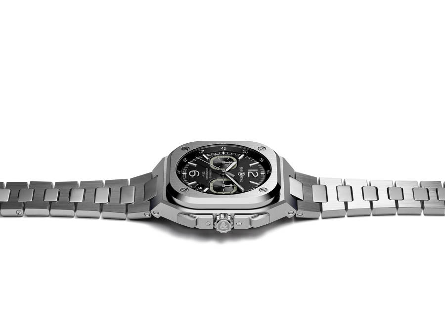 Men's watch / unisex BELL & ROSS, BR 05 Chrono Black Steel / 42mm, SKU: BR05C-BL-ST/SST | watchphilosophy.co.uk