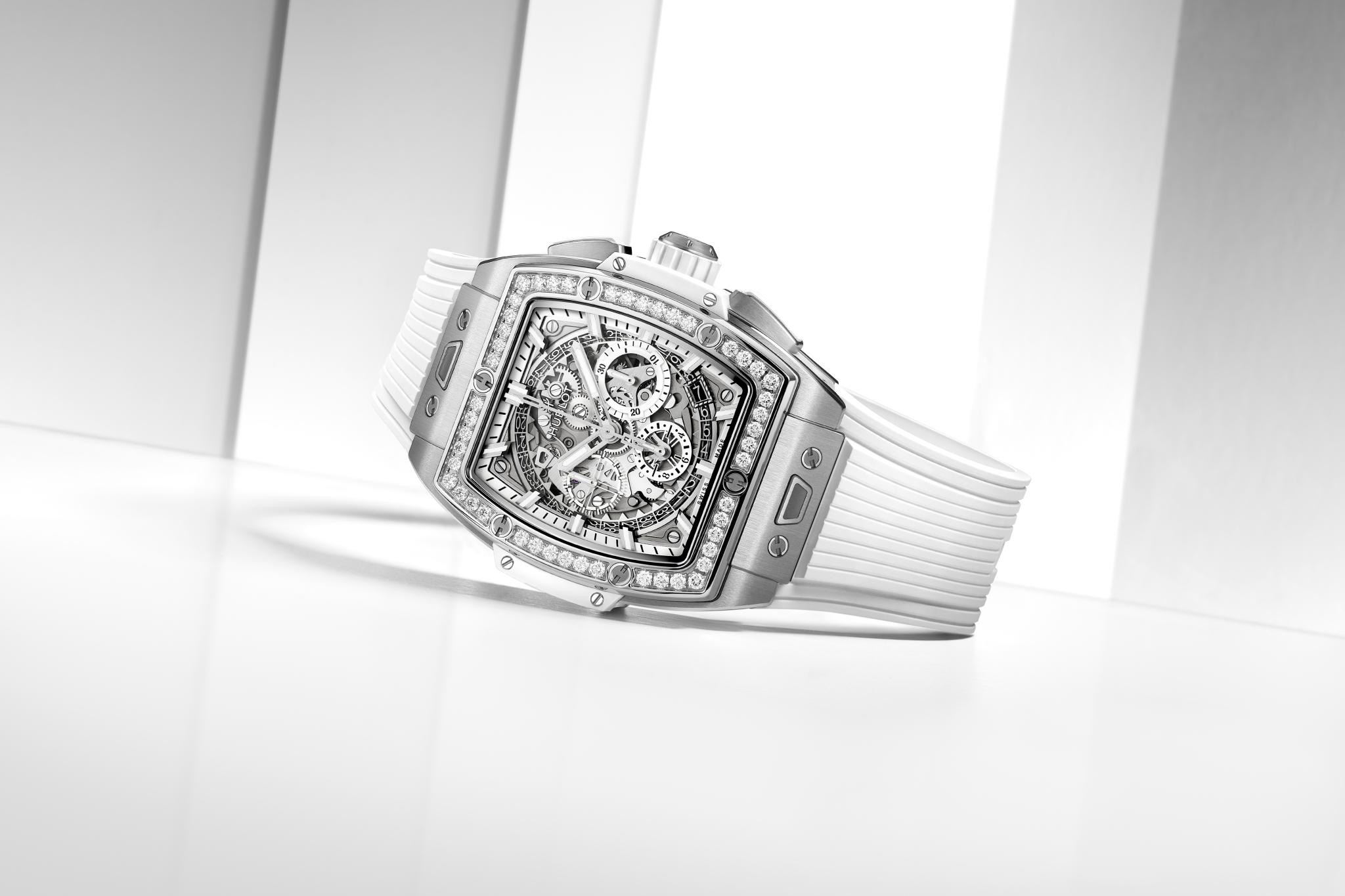 Men's watch / unisex HUBLOT, Spirit of Big Bang Titanium White Diamonds / 42mm, SKU: 642.NE.2010.RW.1204 | watchphilosophy.co.uk
