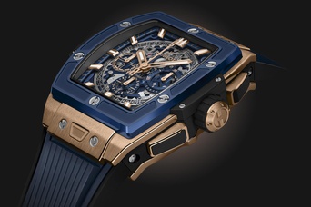 Men's watch / unisex HUBLOT, Spirit Of Big Bang King Gold Blue Ceramic / 42mm, SKU: 642.OL.7180.RX | watchphilosophy.co.uk