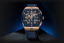 Men's watch / unisex HUBLOT, Spirit Of Big Bang King Gold Blue Ceramic / 42mm, SKU: 642.OL.7180.RX | watchphilosophy.co.uk