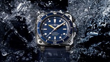 Men's watch / unisex BELL & ROSS, BR 03-92 Diver Blue / 42mm, SKU: BR0392-D-BU-ST/SRB | watchphilosophy.co.uk