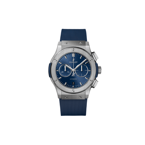 Men's watch / unisex HUBLOT, Classic Fusion Chronograph Titanium Blue / 42mm, SKU: 541.NX.7170.RX | watchphilosophy.co.uk