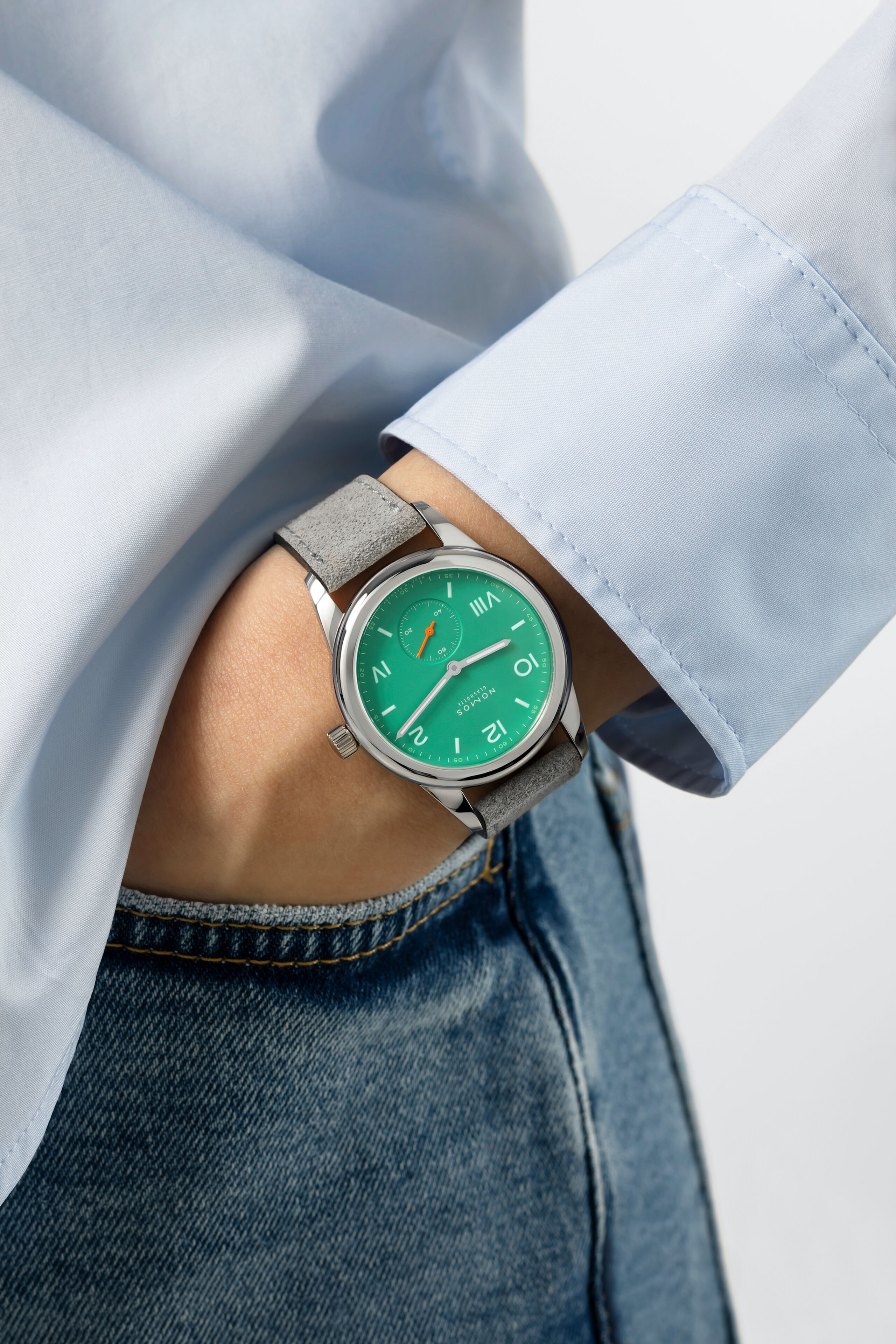 Men's watch / unisex NOMOS GLASHÜTTE, Club Campus Electric Green / 36mm, SKU: 715 | watchphilosophy.co.uk