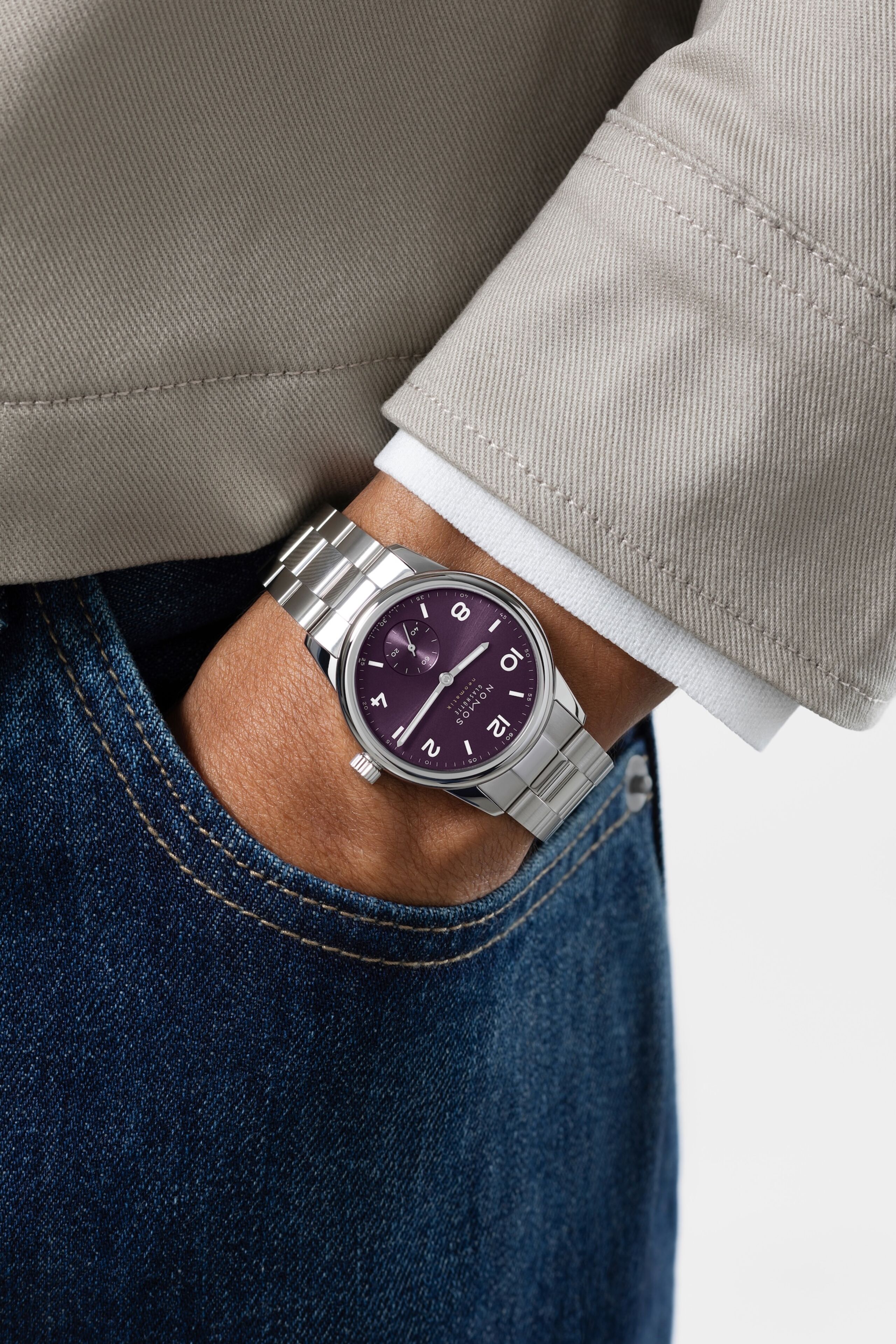 Ladies' watch NOMOS GLASHÜTTE, Club Sport Neomatik 34 Purple / 34mm, SKU: 757.SB | watchphilosophy.co.uk