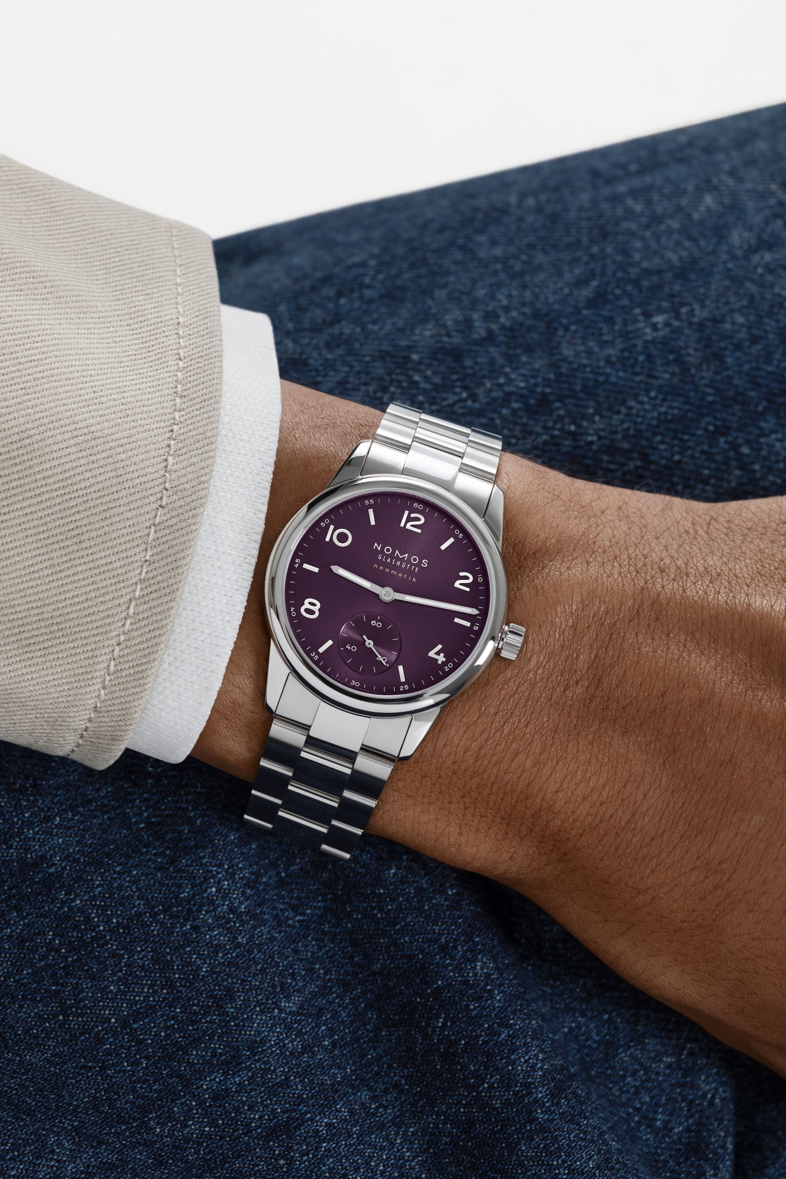 Ladies' watch NOMOS GLASHÜTTE, Club Sport Neomatik 34 Purple / 34mm, SKU: 757 | watchphilosophy.co.uk