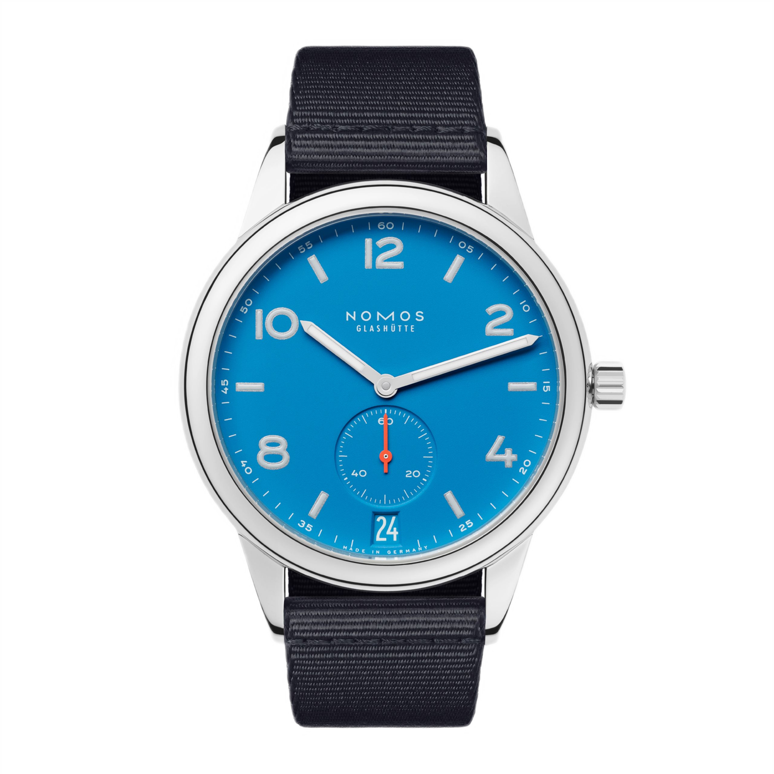Men's watch / unisex NOMOS GLASHÜTTE, Club Automatic Date Siren Blue / 41.50mm, SKU: 777 | watchphilosophy.co.uk