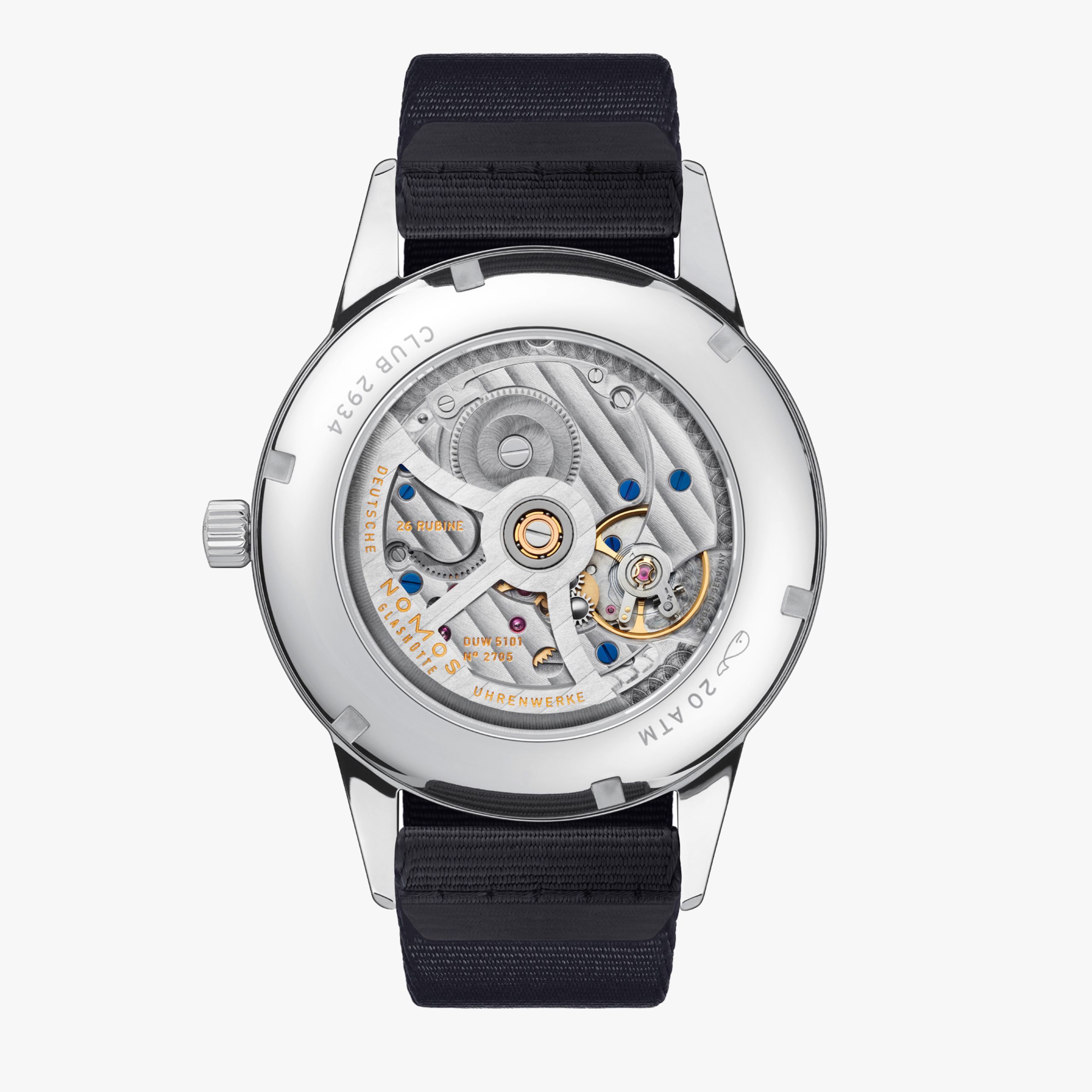 Men's watch / unisex NOMOS GLASHÜTTE, Club Automatic Date Siren Blue / 41.50mm, SKU: 777 | watchphilosophy.co.uk