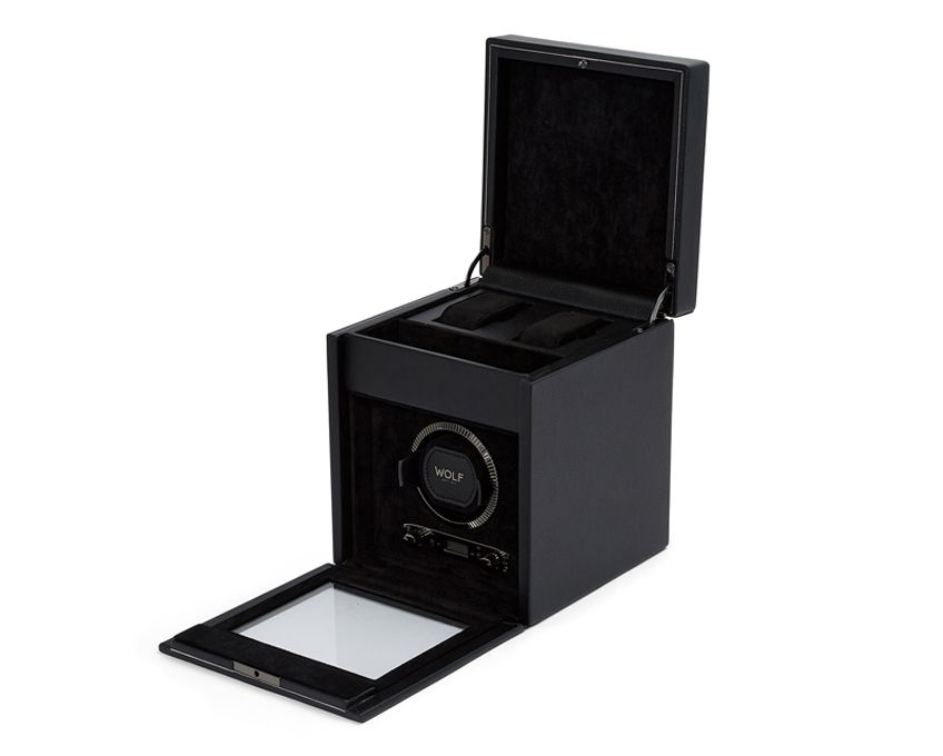 WOLF 1834, British Racing Single Watch Winder With Storage, SKU: 792102 | watchphilosophy.co.uk