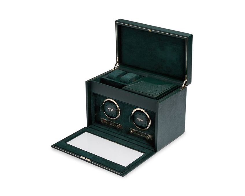 WOLF 1834, British Racing Double Watch Winder With Storage, SKU: 792241 | watchphilosophy.co.uk