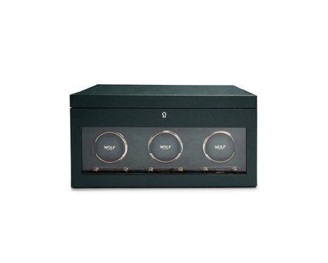 WOLF 1834, British Racing Triple Watch Winder With Storage, SKU: 792341 | watchphilosophy.co.uk